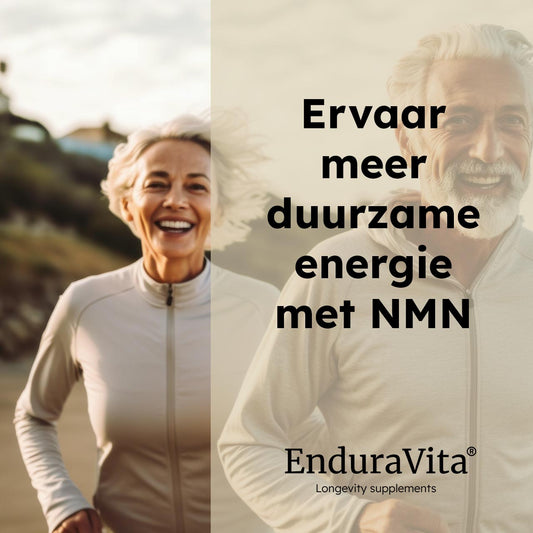 Banner per prodotti booster NAD+ con pacchetto sconto con foto e slogan da 120 capsule